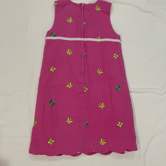 Lily Pulitzer Pink Butterfly Dress Child Size 5 - Picture 3 of 4